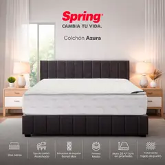 COLCHONES SPRING - Colchón Queen Medio Resortes COLCHON-ORIG -AZURA-160X190 cm Spring