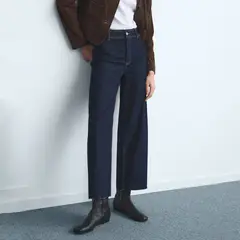 MANGO - Jean Culotte Mujer Tiro alto