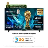 HISENSE - Televisor | 50 Pulgadas | Hi-QLED MiniLED Dolby Vision IQ | 50U6ESV