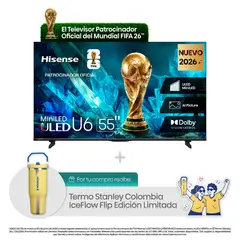 HISENSE - Televisor | 55 Pulgadas | Hi-QLED MiniLED MiniLED Dolby Vision IQ| 55U6ESV