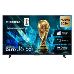 HISENSE - Televisor | 65 Pulgadas | Hi-QLED MiniLED MiniLED Dolby Vision IQ | 65U6ESV