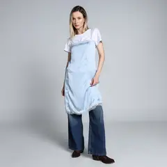 BASEMENT - Vestido Mujer Corto Casual con Encaje