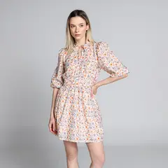 BASEMENT - Vestido Mujer Medio de Algodón