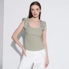 BASEMENT - Blusa Mujer con Boleros Sin mangas