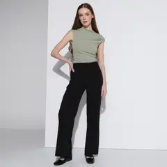 BASEMENT - Pantalón Wide leg Mujer