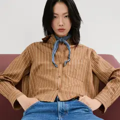 MANGO - Camisa Mujer de Rayas Manga larga