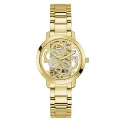 GUESS - Reloj Mujer Quattro Clear. Reloj Acero Inoxidable Dorado GW0300L2