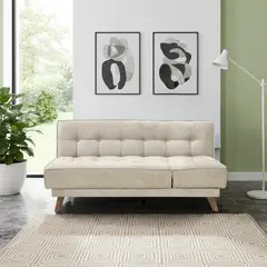 MICA - Sofá Cama Portel 177x89x83 Tela Beige