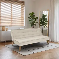 MICA - Sofa Cama Moray 174x100x80 Reclinable Tela Beige