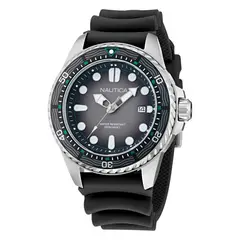 NAUTICA - Relojes Hombre NCT Sea Dive. Reloj Silicona Negro NAPSDF501