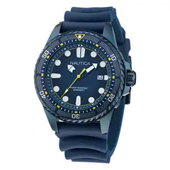 NAUTICA - Relojes Hombre NCT Sea Dive. Reloj Silicona Azul NAPSDF503