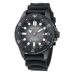 NAUTICA - Relojes Hombre NCT Sea Dive. Reloj Silicona Negro NAPSDF505