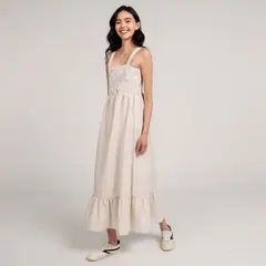 ELV - Vestido para Niña de Rayas Medio de Algodón