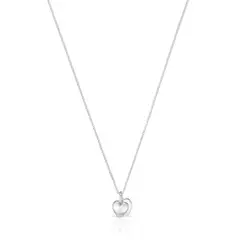 TOUS - Collar De Plata Doble Corazón 9 Mm Flechazo