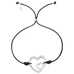 TOUS - Pulsera Nylon/Plata 1ª Ley Corazón 20 mm, Flechazo