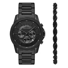 ARMANI EXCHANGE - Reloj Hombre Banks. Reloj Acero Inoxidable Negro AX7163SET