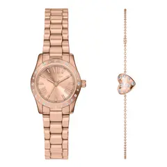 MICHAEL KORS - Reloj Mujer Lexington. Reloj Acero Inoxidable Oro Rosa MK4994SET