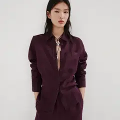 MANGO - Camisa Mujer Manga larga de Lino