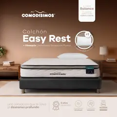 COMODISIMOS - Colchón Easy Rest Semifirme 90x190 + 1 almohada sensación pluma