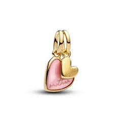 PANDORA - Charm Colgante Madre E Hija Recubrimiento En Oro 14K