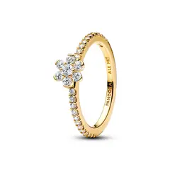 PANDORA - Anillo Flor Deslumbrante Recubrimiento En Oro 14K