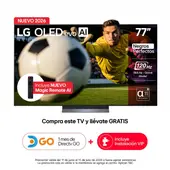 LG - Televisor 77 pulgadas |4K UHD OLED Evo| Dolby Vision |OLED77C6PSA | Incluye AI Magic Remote
