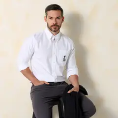 POLO - Camisa Hombre Manga Larga De Algodón