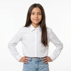 ELV - Camisa Para Niña Manga Larga De Algodón