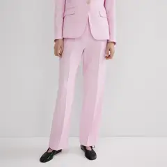 MANGO - Pantalón Recto Mujer Tiro medio