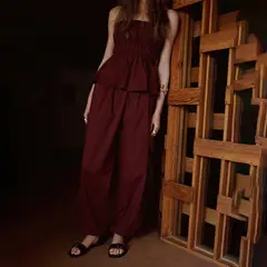 MANGO - Pantalón Balloon Mujer Tiro alto
