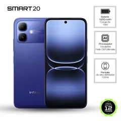 INFINIX - Celular Smart 20 Naranja 128GB | 4GB RAM | cámara posterior 8MP|cámara frontal 8MP| pantalla 6,78 pulgadas + Mediatek Helio G81 Ultimate