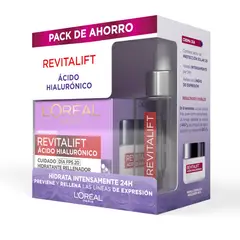 LOREAL DERMO EXPERTISE - Set De Maquillaje De Rostro Pack L'Oréal París Revitalift Ácido Hialurónico Serum 30Ml + Crema Día 50Ml Dermo Expertise Loreal
