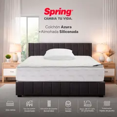 COLCHONES SPRING - Colchón Spring Azura Semisencillo 90X190 Cm + Almohada Siliconada
