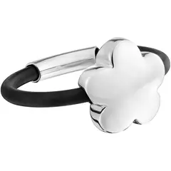TOUS - Anillo flor de plata y caucho Bold Motif
