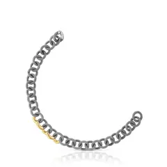 TOUS - Pulsera De Acero Y Oro 14 Kt Unlock