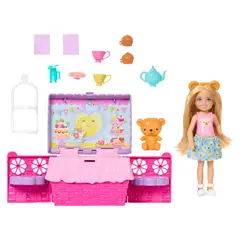 BARBIE - Chelsea Set Juego Fiesta Té Muñeca y Accesorios 3+