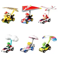 HOT WHEELS - Mario Kart Auto 1:64 con Glider Sorpresa 3 años+
