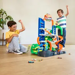 HOT WHEELS - Pista de carros Hot Wheels: Ultimate Garage Mega Garaje del T-rex
