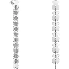 TOUS - Aretes largos de acero con motivos oso Carrusel