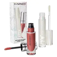 MAC COSMETICS - Brillo Labial Líquida Mac Set De Labios Nude Best Buds Larga Duración