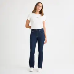 LEVIS - Jean Recto Mujer Tiro medio de Algodón
