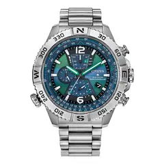 CITIZEN - Reloj Hombre Navihawk. Reloj Acero inoxidable Plateado AT8220-55W