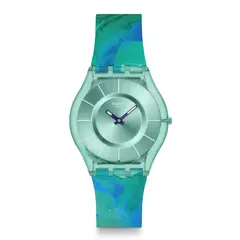 SWATCH - Reloj Unisex Paradise Mist. Reloj Silicona Verde Ss08G111