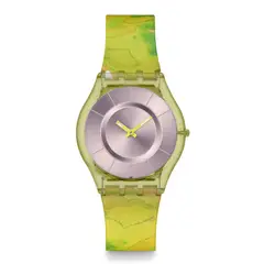SWATCH - Reloj Unisex Paradise Canopy. Reloj Silicona Verde Ss08G112