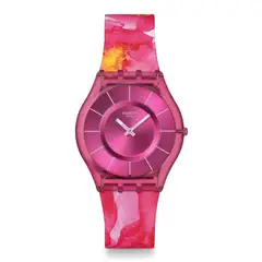 SWATCH - Reloj Unisex Paradise Petals. Reloj Silicona Rosado Ss08P113