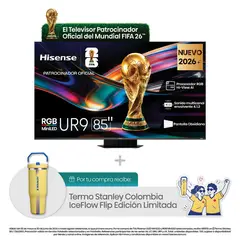 HISENSE - Televisor | 85 Pulgadas | RGB MiniLED 180 Hz Google TV| UR9SG