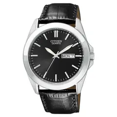 CITIZEN - Reloj Hombre. Reloj Cuero Negro BF0580-06E