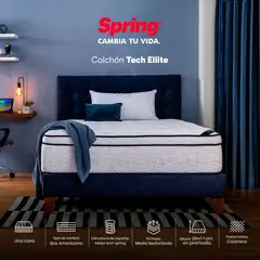 SPRING - Colchon Tech Ellite Doble 140X190 Cm