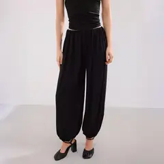 MANGO - Pantalón Balloon Mujer Tiro medio