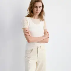 MANGO - Jean Balloon Mujer Tiro alto